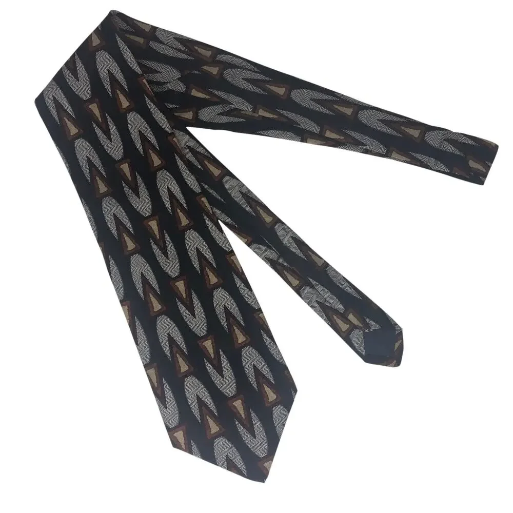 Abstract Triangles and Ovals Tie